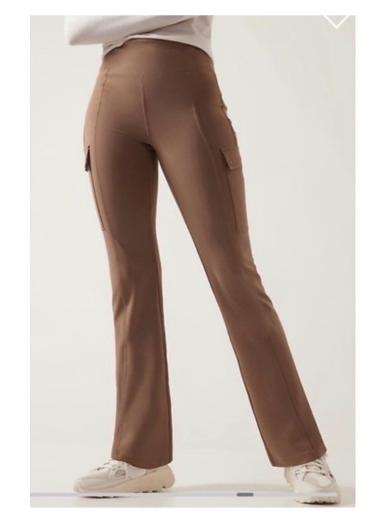 Athleta Pants - Athleta Delancey Straight Cargo Pant Brown High Rise Stretch Trousers
